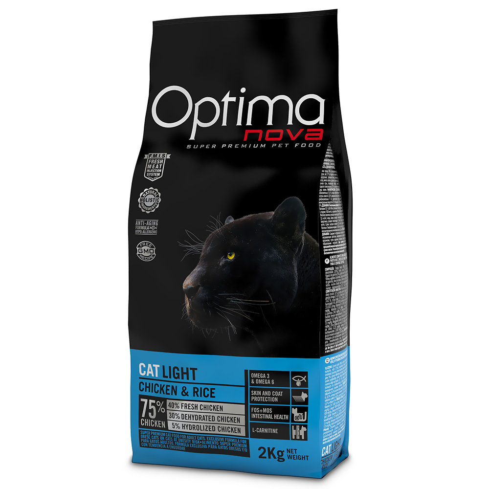 Zdjęcia - Karma dla kotów Optimanova cat LIGHT chicken/rice - 8kg 