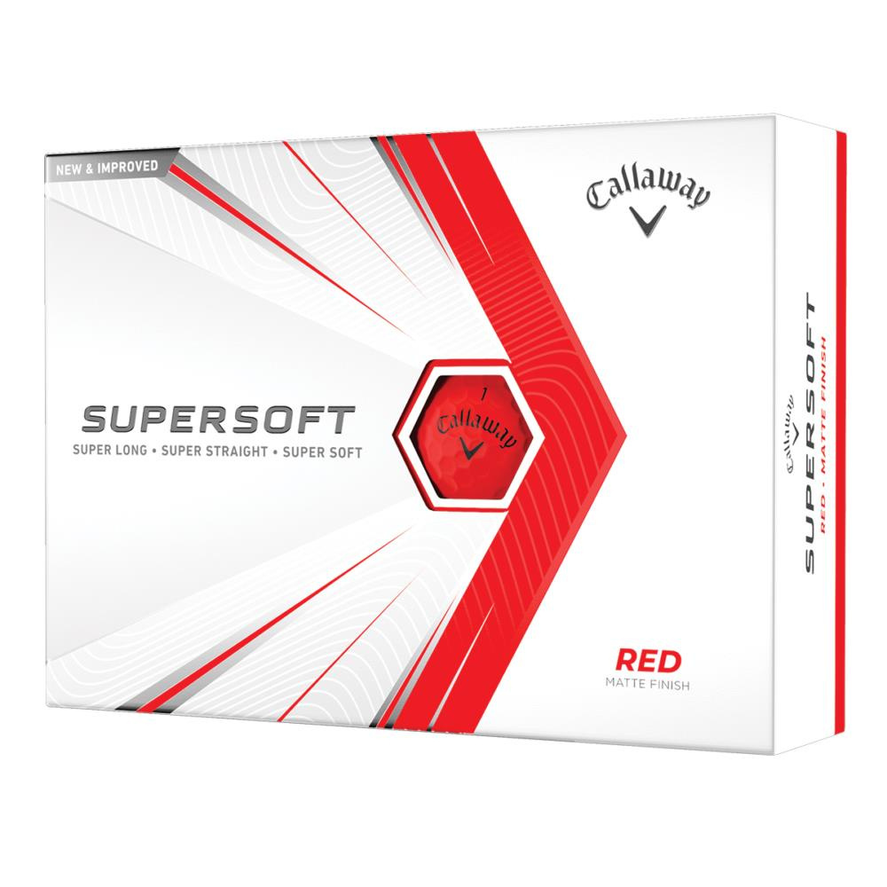 Matowe piłki golfowe CALLAWAY SUPERSOFT (czerwone)