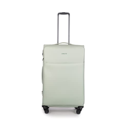 Stratic Light + walizka z miękką obudową, walizka podróżna na kółkach, bagaż podręczny, zamek TSA, 4 kółka, możliwość rozszerzenia, miętowy, 79 cm, L Długi
