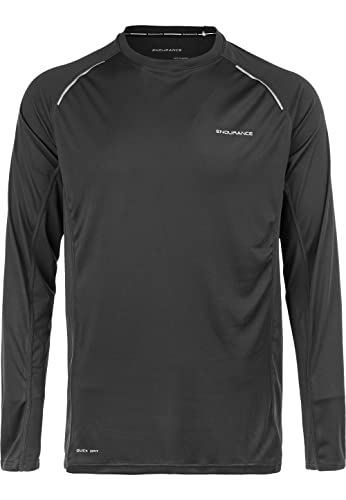 Endurance Męska koszulka funkcyjna Lasse z oddychającym wyposażeniem sportowym 1001 Black, 2XL
