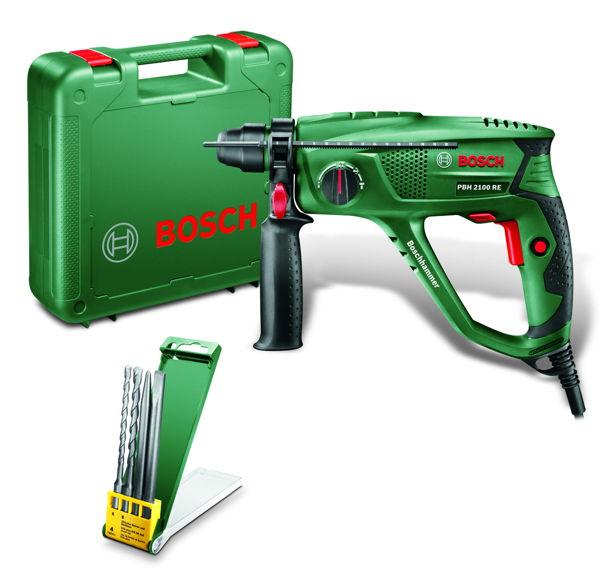 Młot udarowo-obrotowy BOSCH PBH 2100 RE, zestaw