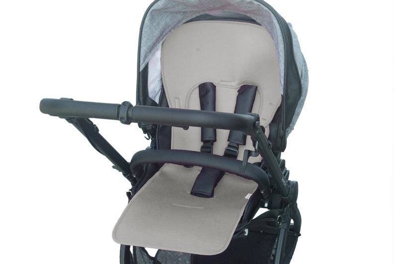 Kuli-Muli Uniwersalna wkładka antypotowa do wózka spacerowego - Lyocell - szara KM802-01-20 N19