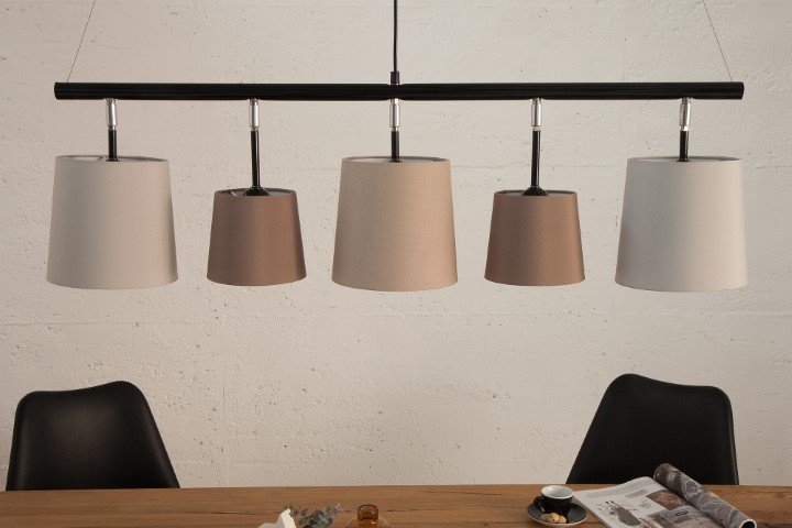 Invicta Interior Space Space Lampa wisząca LERN 100cm biały brązowyowy beżowy i-38826