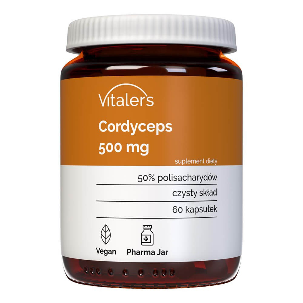 Vitaler's Cordyceps (Maczużnik chiński) 500 mg - Suplement diety, 60 kaps.