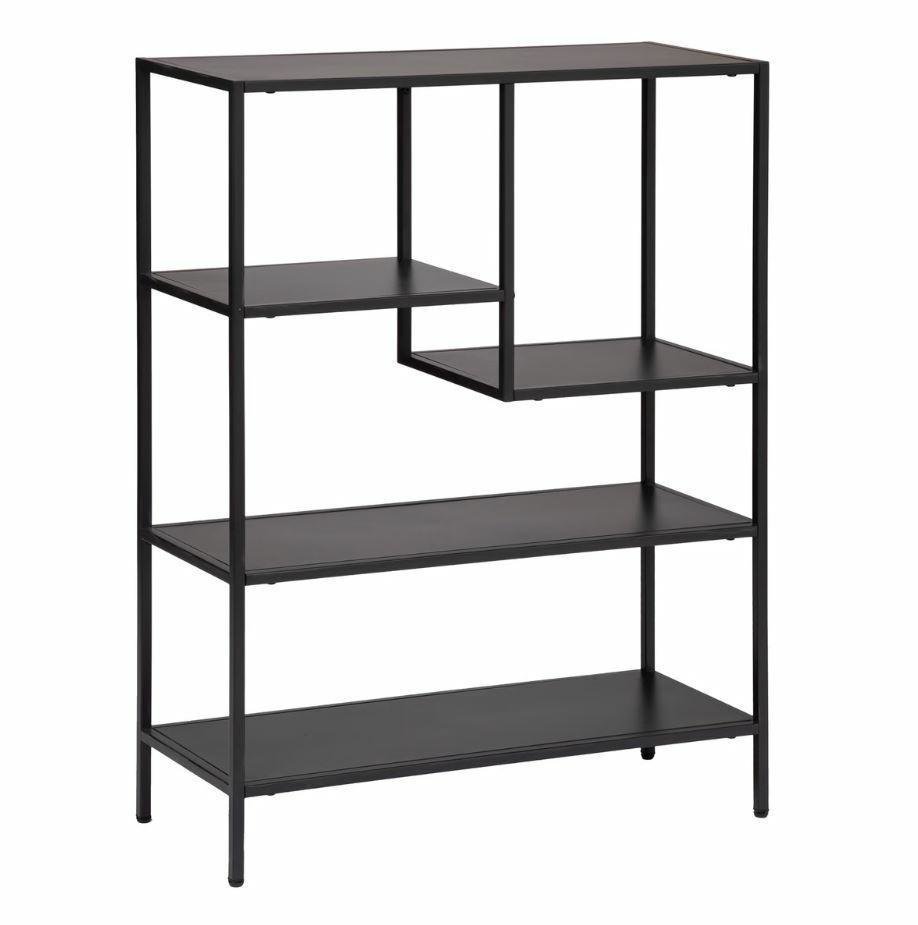 Regał Gota 5 półek asymetrycznych czarny