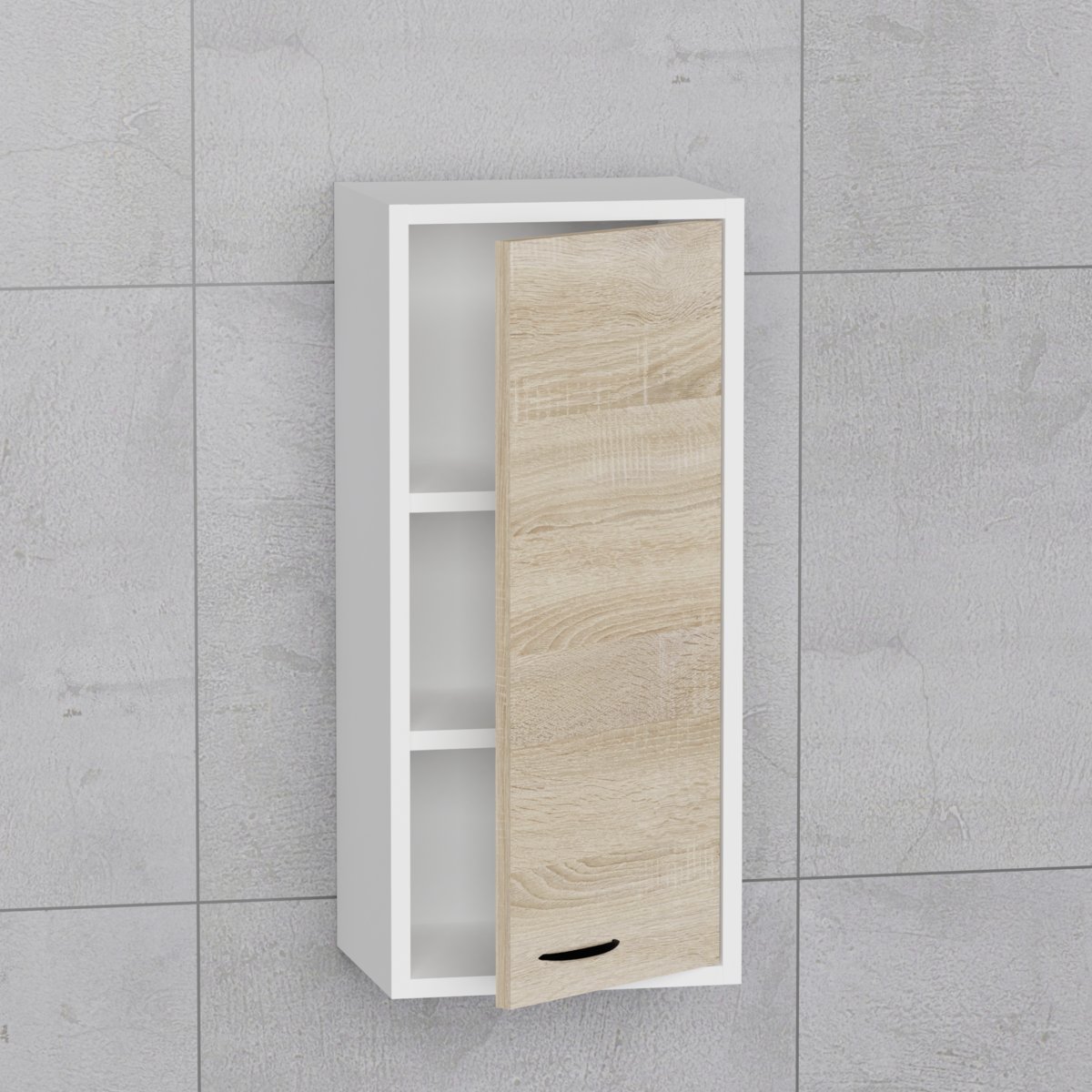 Szafka łazienkowa wisząca słupek dąb sonoma 74,4 cm