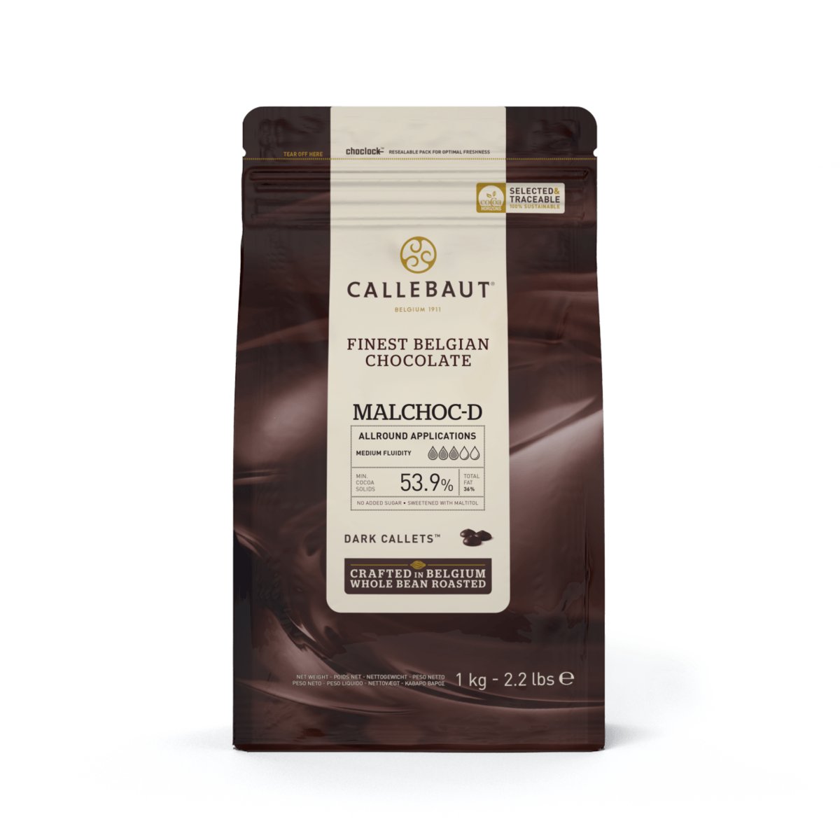 Callebaut CZEKOLADA CIEMNA  Malchoc 1kg bez cukru