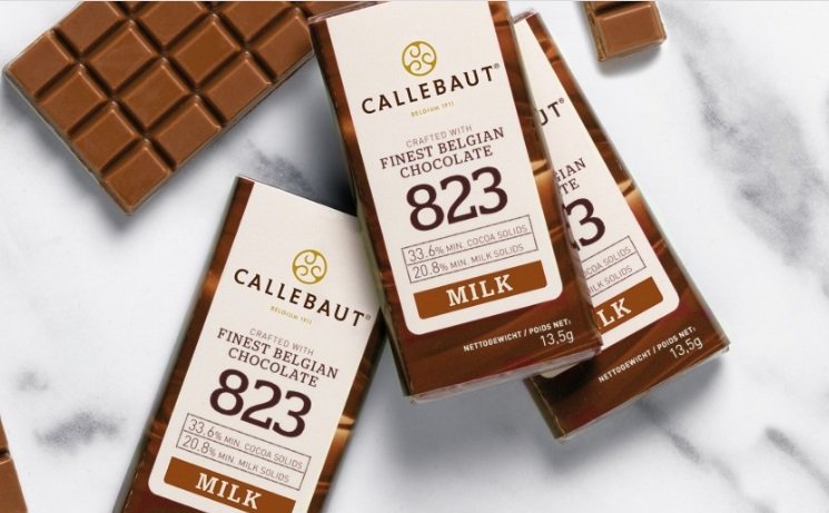 Napolitains Callebaut Mini Tabliczki 1kg ( 75szt. ) czekolada mleczna 823
