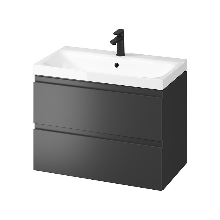 Cersanit Moduo SET B897 Zestaw Umywalka meblowa 80x45 cm z szafką podumywalkową antracyt S801-487-DSM - odbiór osobisty: Kraków, Świebodzin