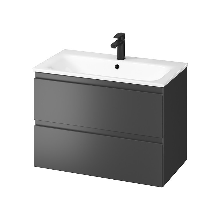 Cersanit Moduo SET B818 Zestaw Umywalka meblowa 80x45 cm z szafką podumywalkową antracyt S801-473-DSM - odbiór osobisty: Kraków, Świebodzin