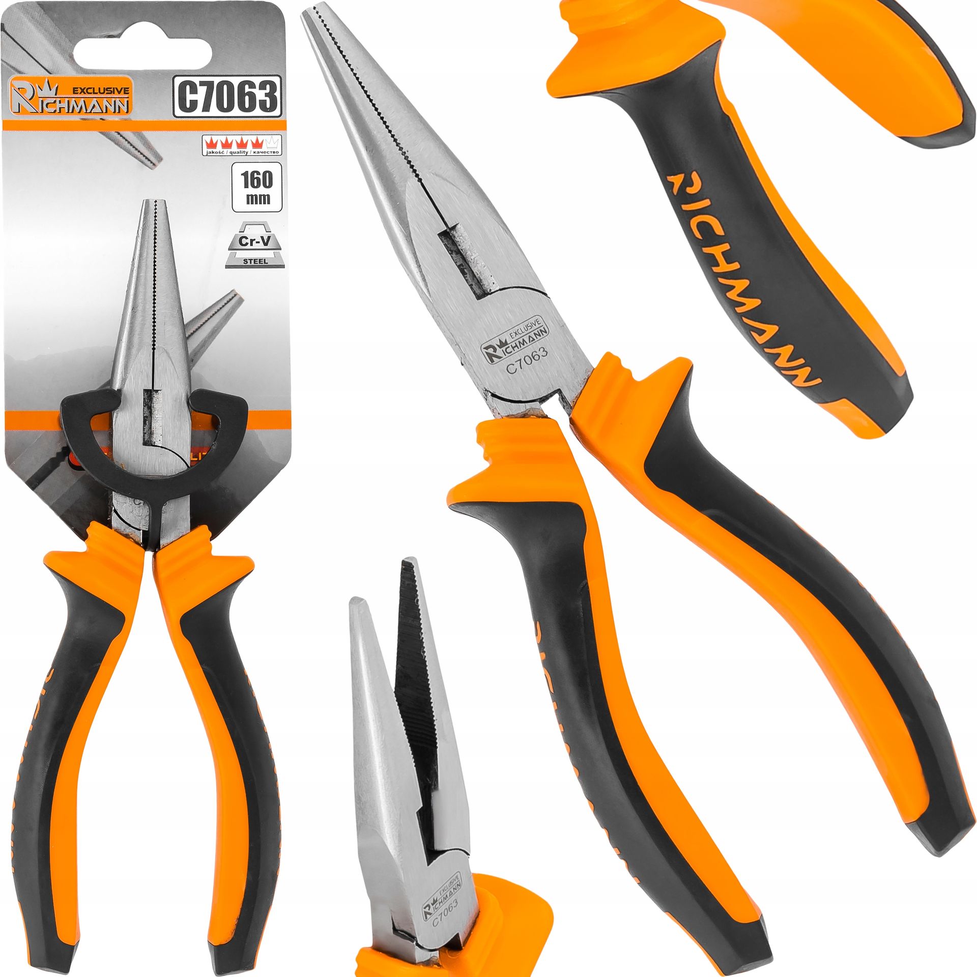 Szczypce Wydłużone Proste 160 mm C7063