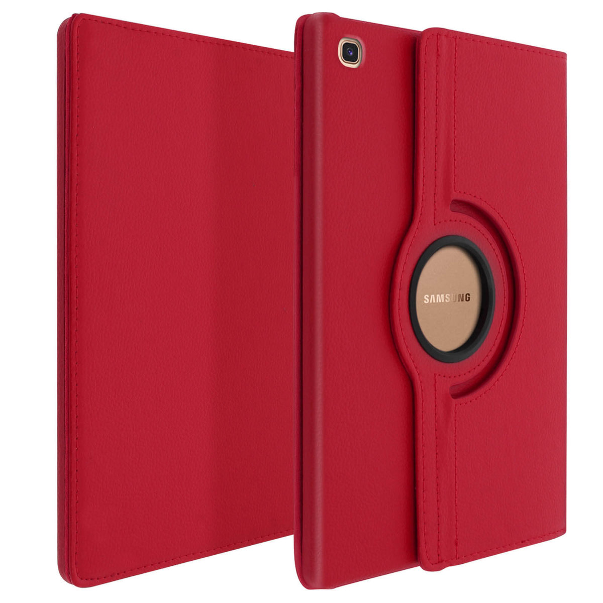 Obracane o 360° etui Folio z podstawką Amortyzujące Samsung Galaxy Tab S5e – czerwone
