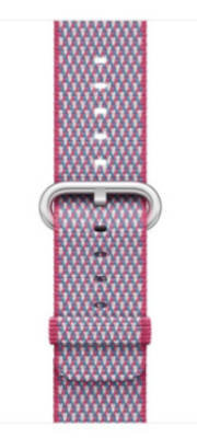 Apple Pasek z plecionego nylonu w kolorze maliny (w kratkę) do koperty 42 mm MQVN2ZM-A