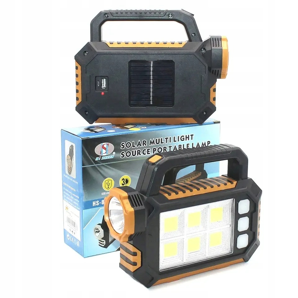 Latarka Lampa Akumulator Powerbank Solarna 48 Cob