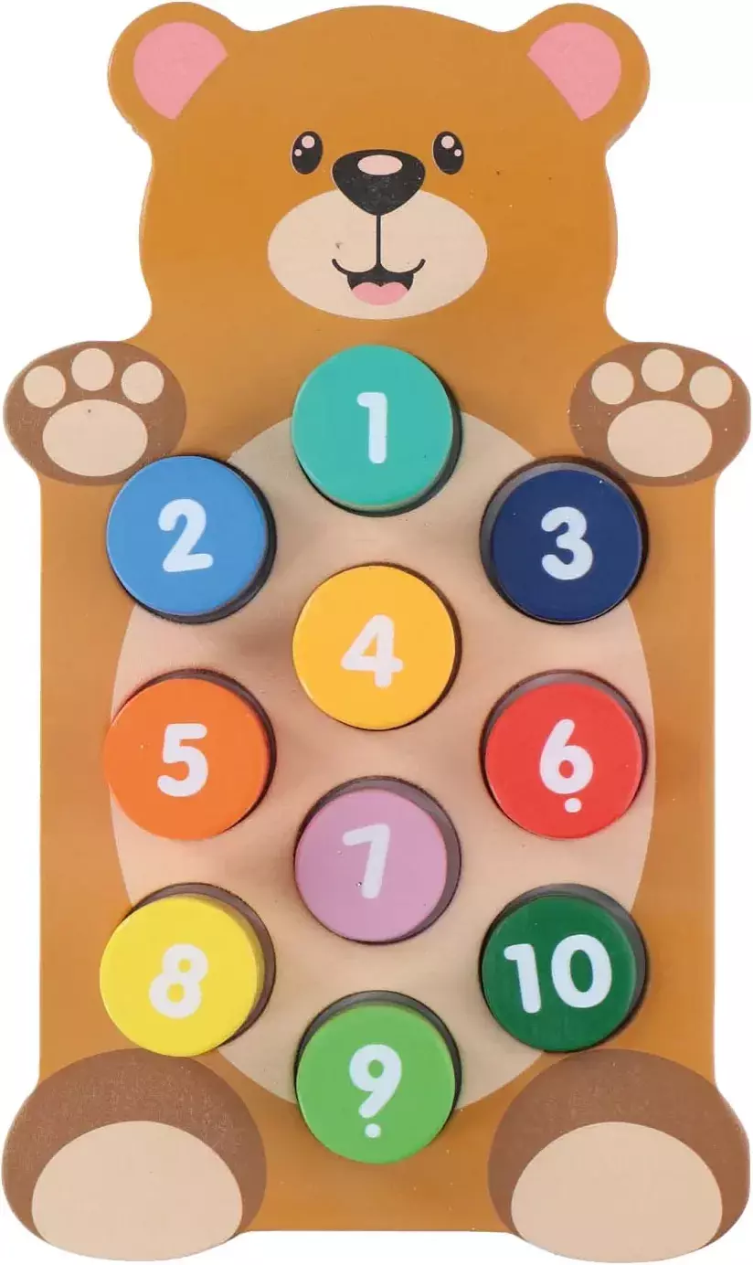 Sorter drewniany edukacyjny miś MARIONETTE 11el