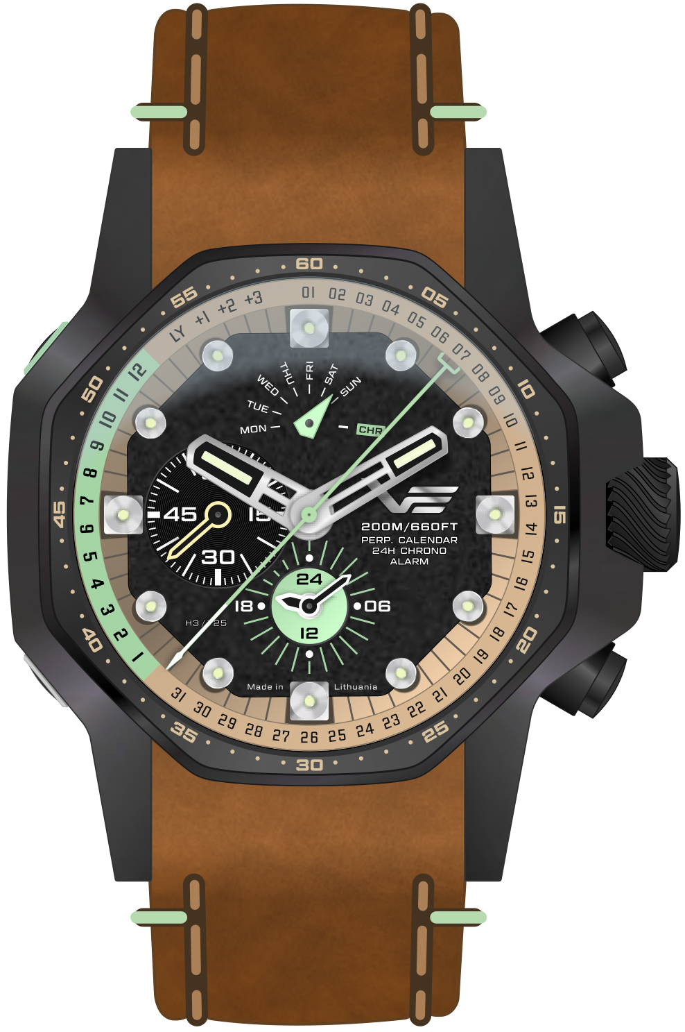 Zegarek Vostok Europe YM86-640C697 Atomic Age Oppenheimer Line Multifunction
