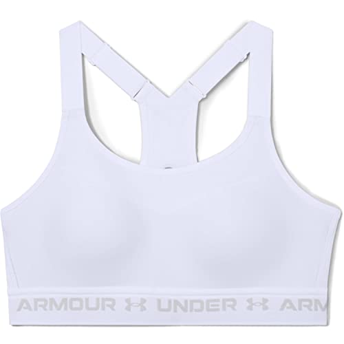 Under Armour Damski biustonosz sportowy Armour High Crossback Bra biały biały/szary (Halo Gray) 100D EU
