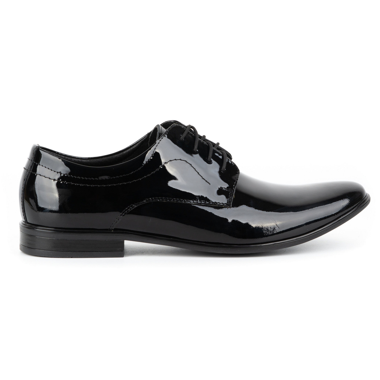 Buty męskie wizytowe skóra lakierki 305LU czarne - Buty Olivier