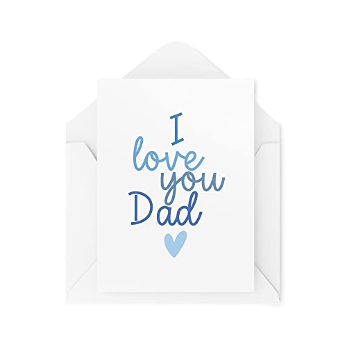 Przemyślana karta dla taty - 'I love you dad' - kartka od syna córki - kartka na Dzień Ojca - kartka urodzinowa - CBH1661