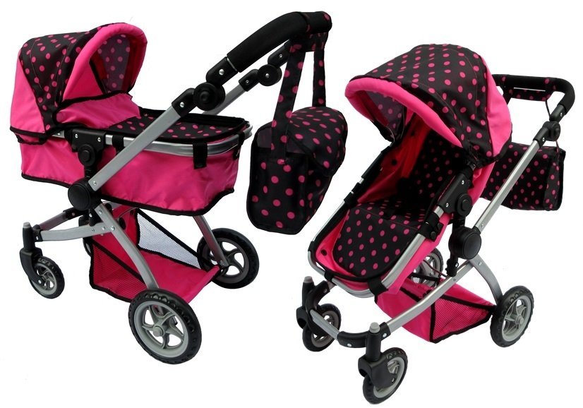Super-Toys MEGA WÓZEK WIELOFUNCYJNY 16 FUNKCJI HIT/9695 9695-1218+HOTPINK