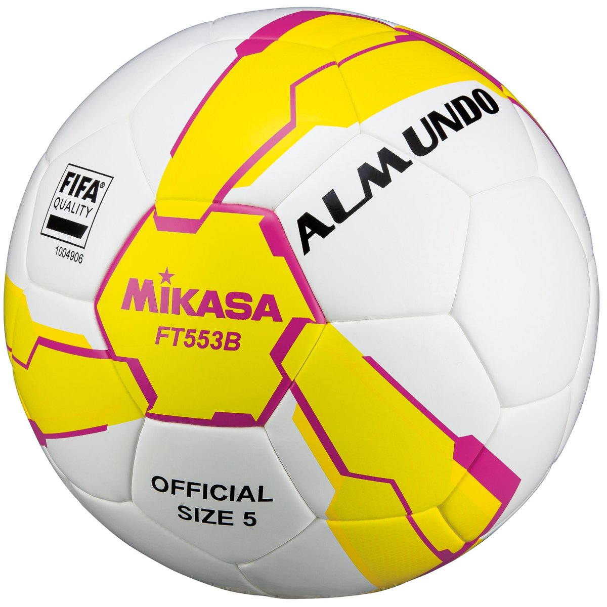Mikasa FT553B-YP FIFA Quality Ball FT553B, unisex, piłki do piłki nożnej, Białe