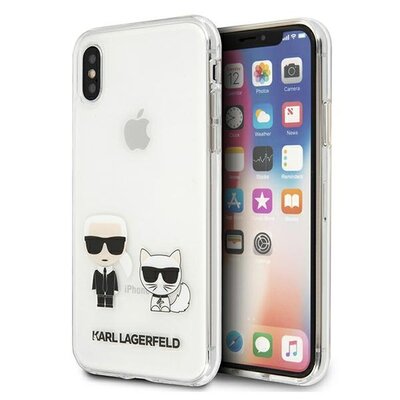Karl Lagerfeld KLHCPXCKTR iPhone X/Xs hardcase Transparent Karl & Choupette KF000484