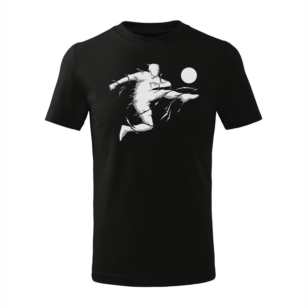 Koszulka dla dzieci dziecięca dla piłkarza z piłkarzem piłkarz piłkarska czarna-158 cm/12 lat