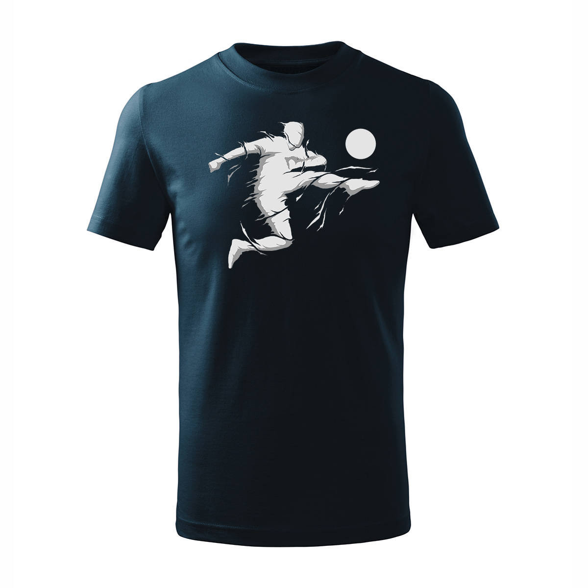 Koszulka dla dzieci dziecięca dla piłkarza z piłkarzem piłkarz piłkarska granatowa-158 cm/12 lat