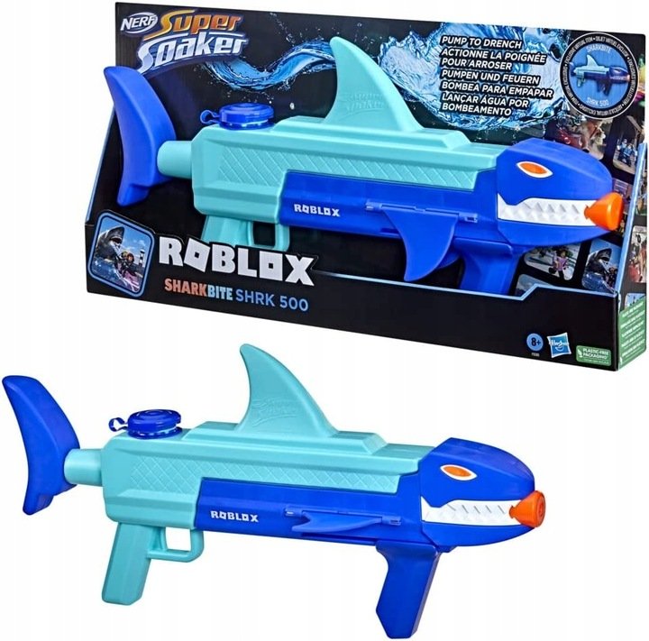 Nerf Roblox Shark Pistolet na Wodę z kodem do gry