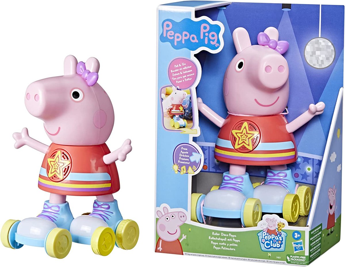 ŚWINKA PEPPA DISCO NA WROTKACH FIGURKA HASBRO