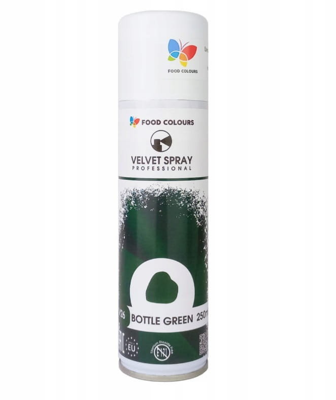 Zamsz w sprayu ciemna zieleń Velvet Spray 250 ml Food Colours
