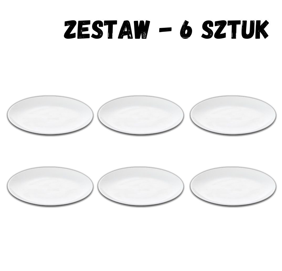 WILMAX Talerz biały porcelanowy 20cm -zestaw 6szt  WL-991013/6A