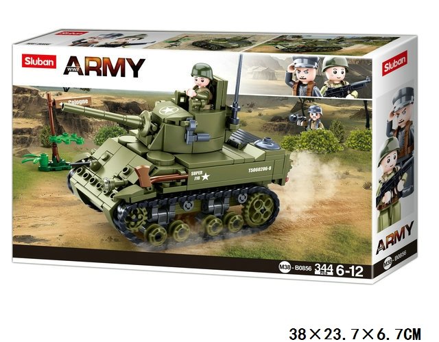 KLOCKI SLUBAN CZOŁG WOJSKOWY ARMIA WOJSKO WW2 ARMY POJAZD WWII KOMAPTYBILNE Z LEGO COBI 344 EL. M38-B0856