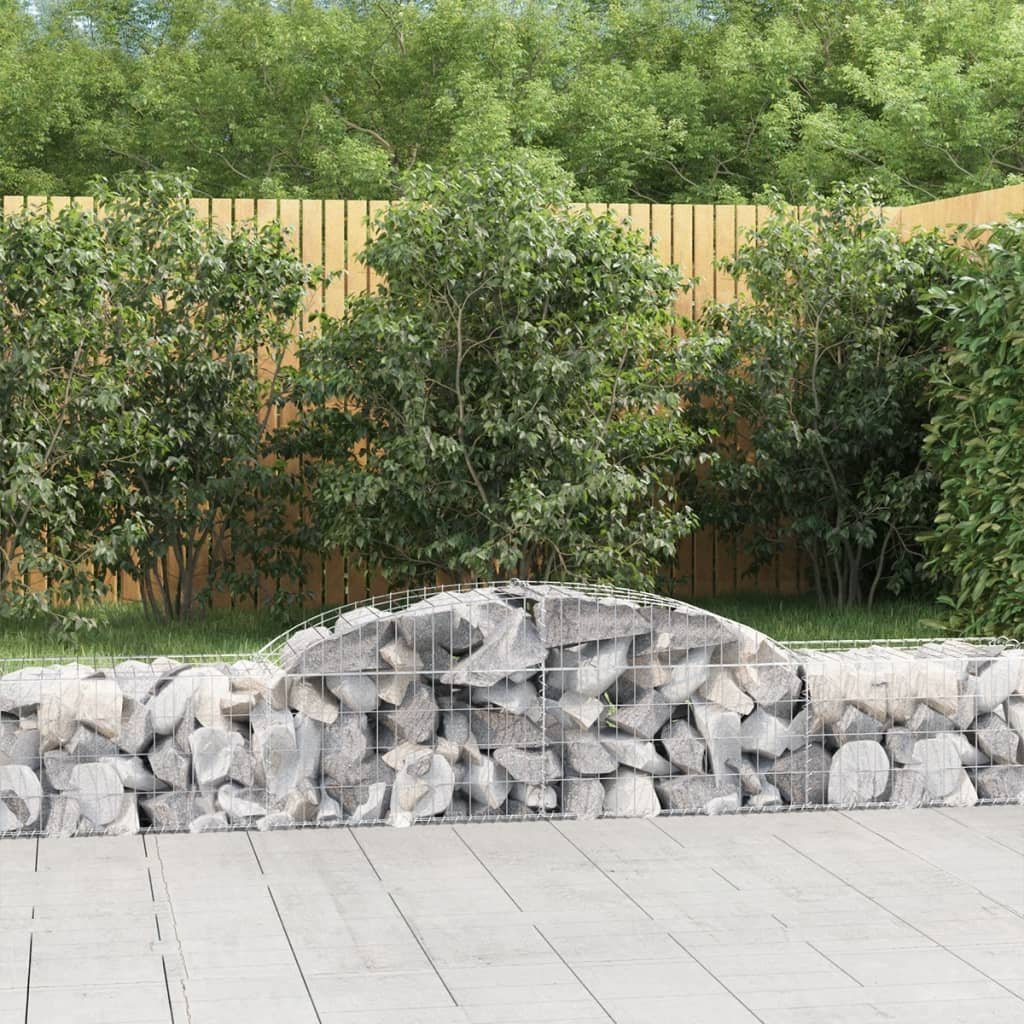 vidaXL Kosze gabionowe, 5 szt, 300x50x40/60 cm, galwanizowane żelazo