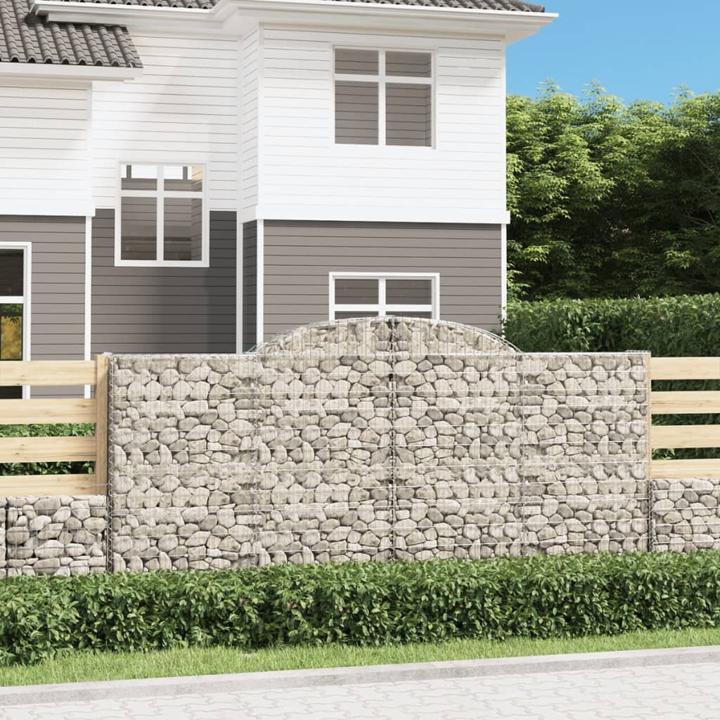 vidaXL Kosze gabionowe, 20 szt, 300x50x140/160cm, galwanizowane żelazo