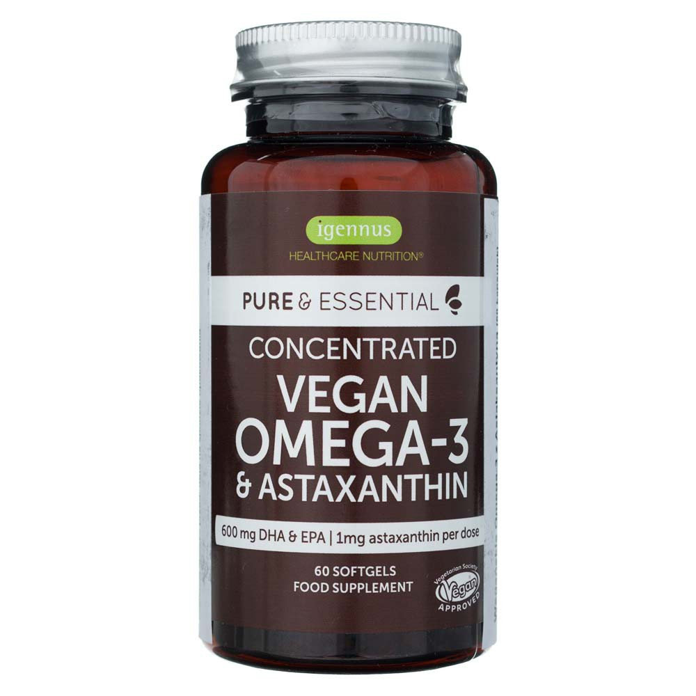 Omega Pharma Igennus Igennus Igennus Wegańskie 3 z Astaksantyną 60 kapsułek IG262