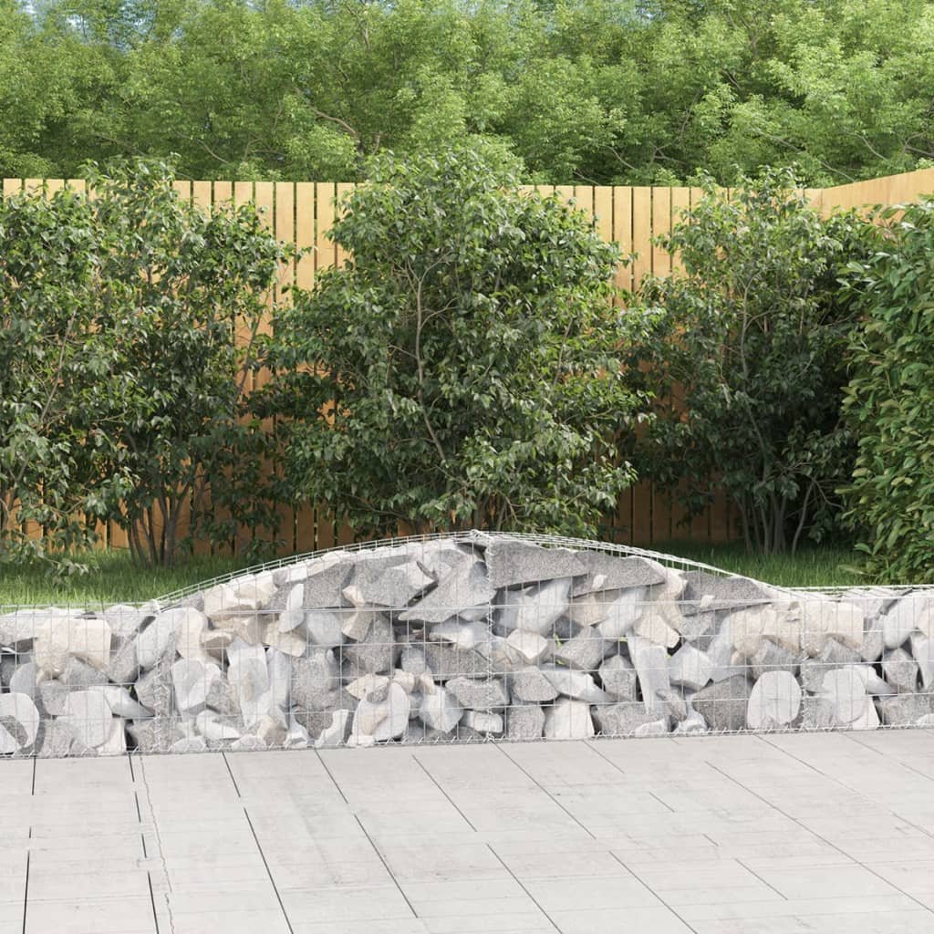 vidaXL Kosze gabionowe, 6 szt, 400x30x40/60 cm, galwanizowane żelazo