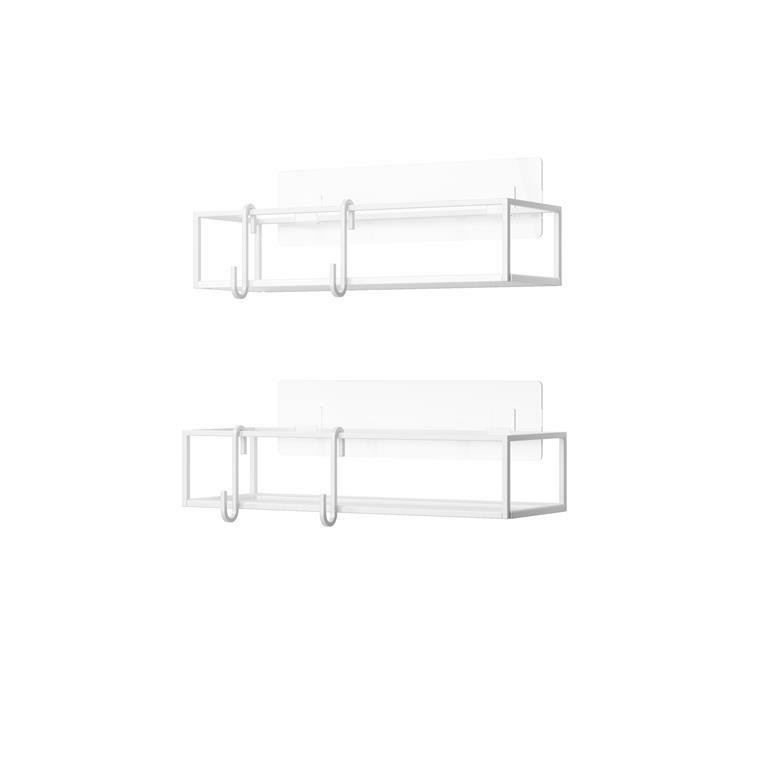 Półka CUBIKO kolor biały umbra - SHELF/CUBIKO/SET2/WHITE/32X12X6