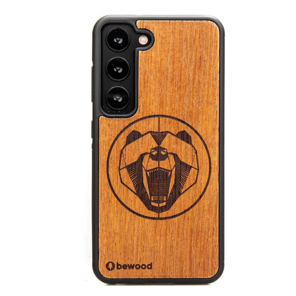 Drewniane Etui Bewood Samsung Galaxy S23 NIEDŹWIEDŹ MERBAU