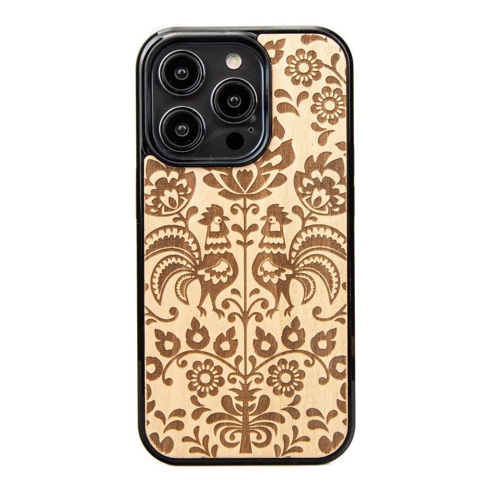 Drewniane Etui Bewood iPhone 14 Pro POLSKI FOLK ANIEGRE