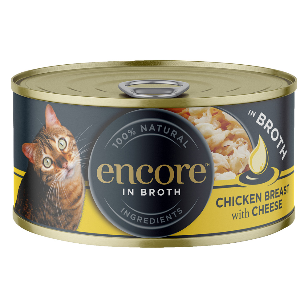 Encore, karma mokra w puszce, 16 x 70 g  - Pierś z kurczaka i ser