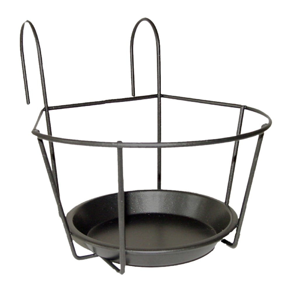 Szary metalowy uchwyt na doniczkę Esschert Design, szer. 17,3 cm