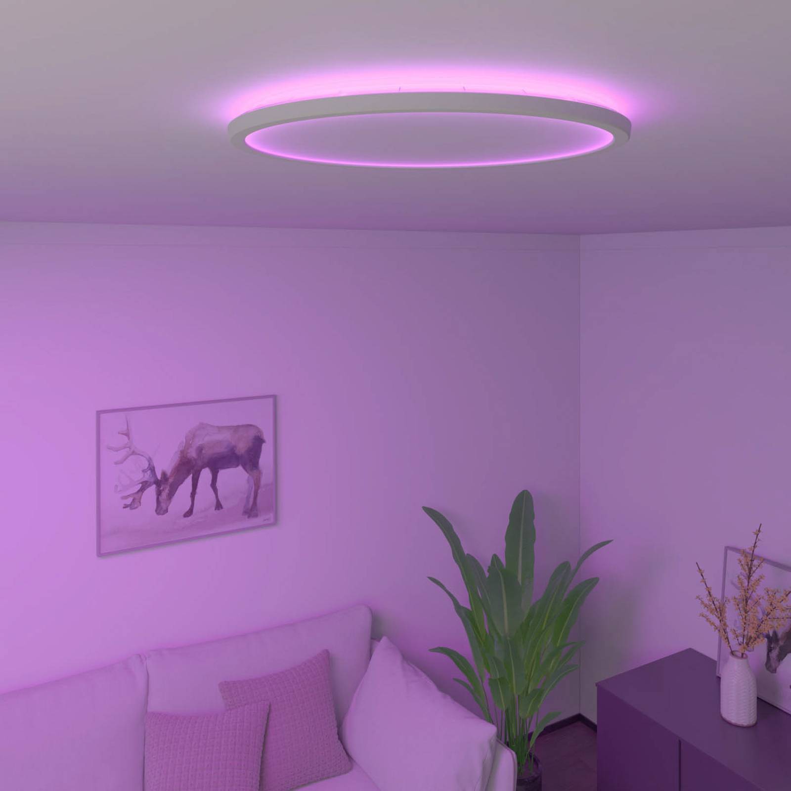 Calex Smart plafondlamp wit 40 cm incl. LED RGBW IP54 - Siem
