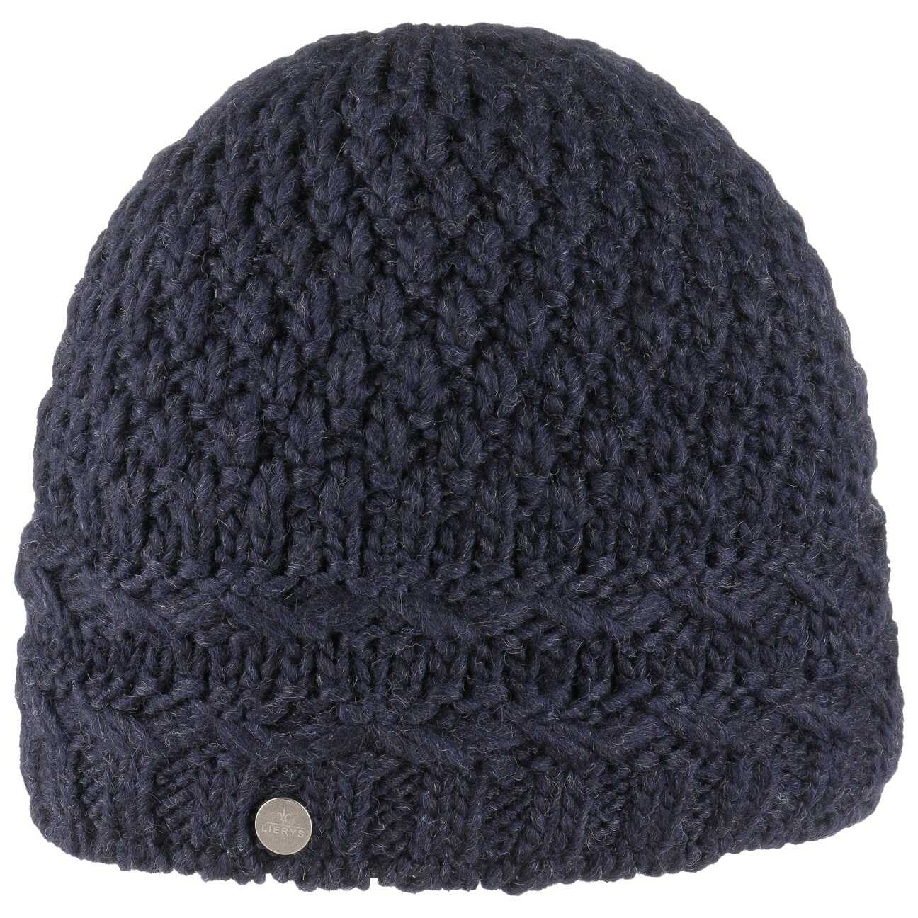 Czapka Beanie z Podszewką Pinea by Lierys, ciemnoniebieski, One Size