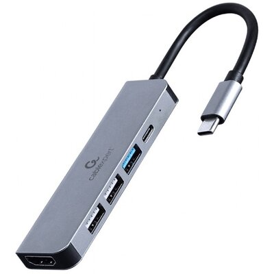 GEMBIRD A-CM-COMBO5-03 Wieloportowy Adapter USB Type C 5w1 Hub + HDMI + PD