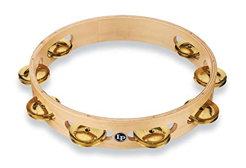 Latin Percussion Pro 10 tamburynów, mosiądz, jednorzędowy (LP380A-BR)
