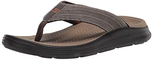 Skechers Sargo Point Vista klapki męskie, Lt Brown Knitted Mesh, 45 EU