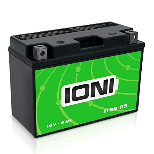 IONI IT9B-BS 12 V 8 Ah AGM akumulator kompatybilny z MG9B-4 / YT9B-BS / GT9B-4 uszczelniony/bezobsługowy akumulator motocyklowy, 8 Ah – kompatybilny z YT9B-BS