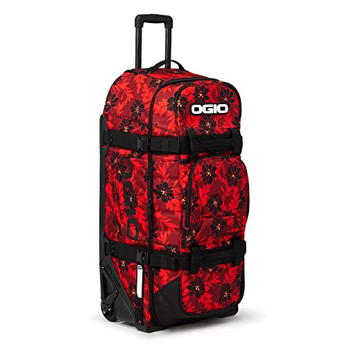 OGIO Rig 9800 torba podróżna na kółkach, impreza z czerwonymi kwiatami, Czerwony kwiat impreza, 90 Liter, Rig 9800 torba podróżna na kółkach
