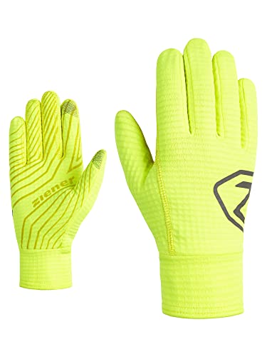 Ziener Męskie rękawiczki ILUSO Touch na czas wolny, funkcjonalne, outdoorowe, oddychające, w dotyku, Pontetorto, Poison Yellow, 7